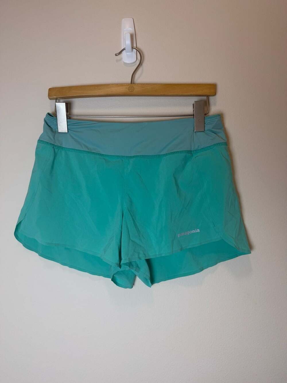 Patagonia Strider Pro Running Shorts Size M Turquoise Green